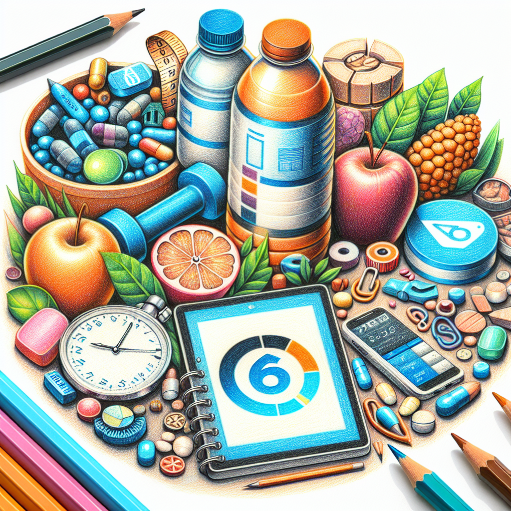 Colored-pencil illustration representing the topic: Fitness and Health