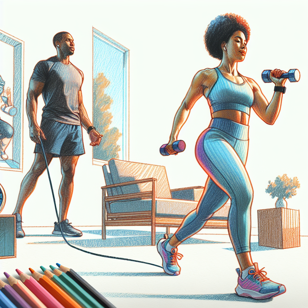 Colored-pencil illustration representing the topic: Fitness Tips