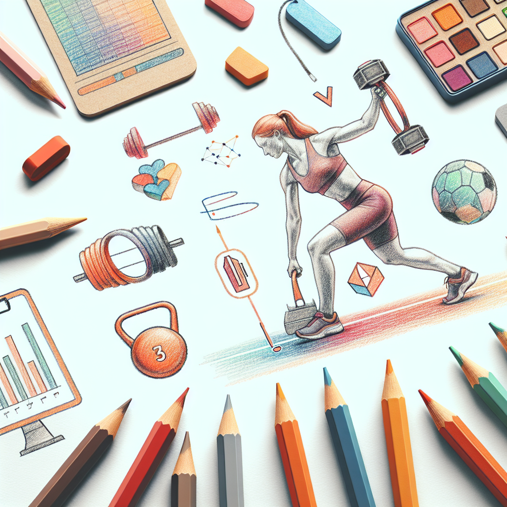 Colored-pencil illustration representing the topic: Fitness Programs