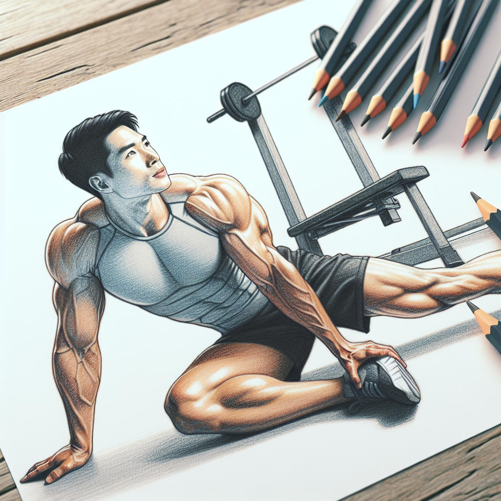 Colored-pencil illustration representing the topic: Fitness Training