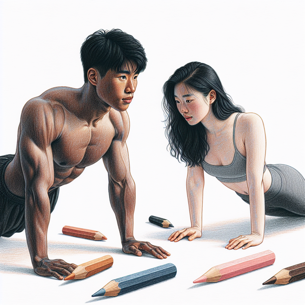 Colored-pencil illustration representing the topic: Fitness & Health