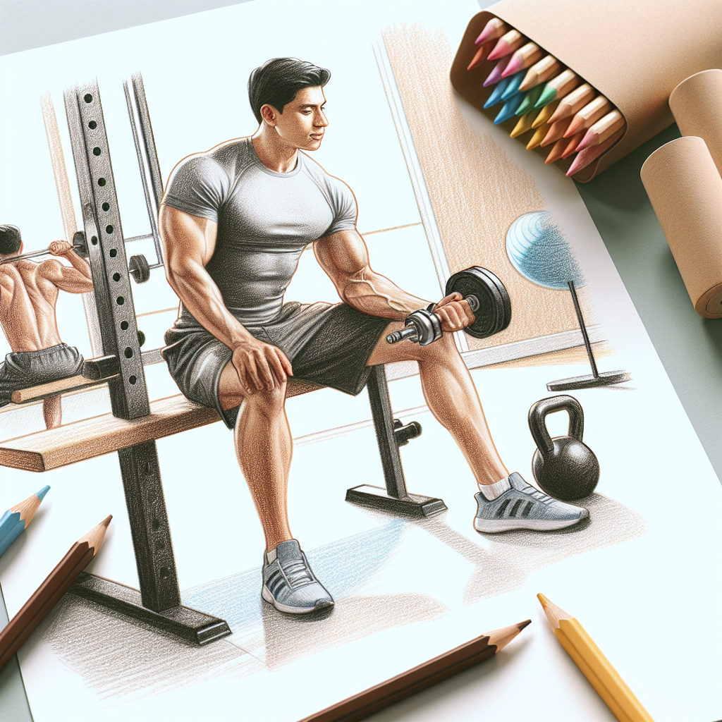 Colored-pencil illustration representing the topic: Fitness Training