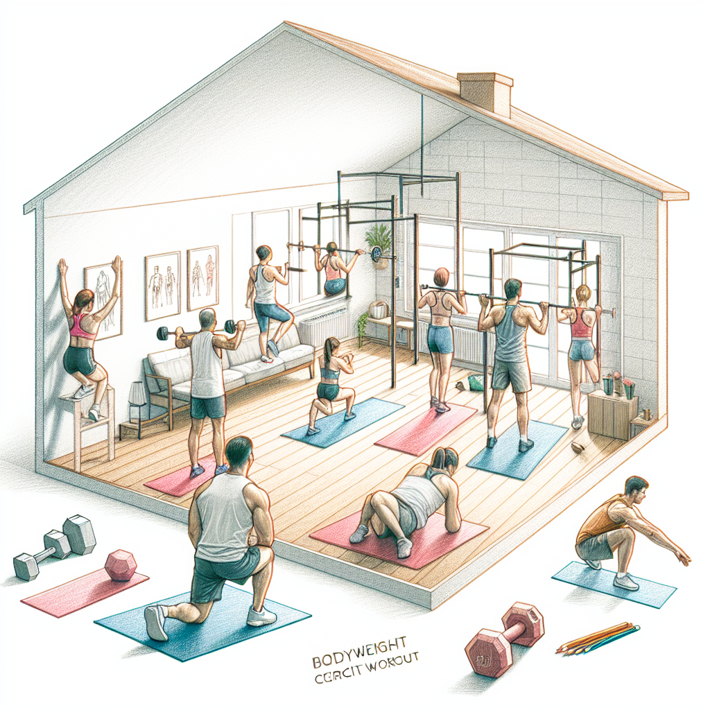 Colored-pencil illustration representing the topic: Fitness Training