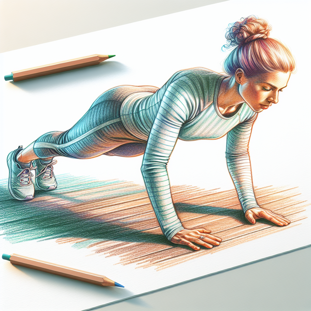 Colored-pencil illustration representing the topic: Fitness