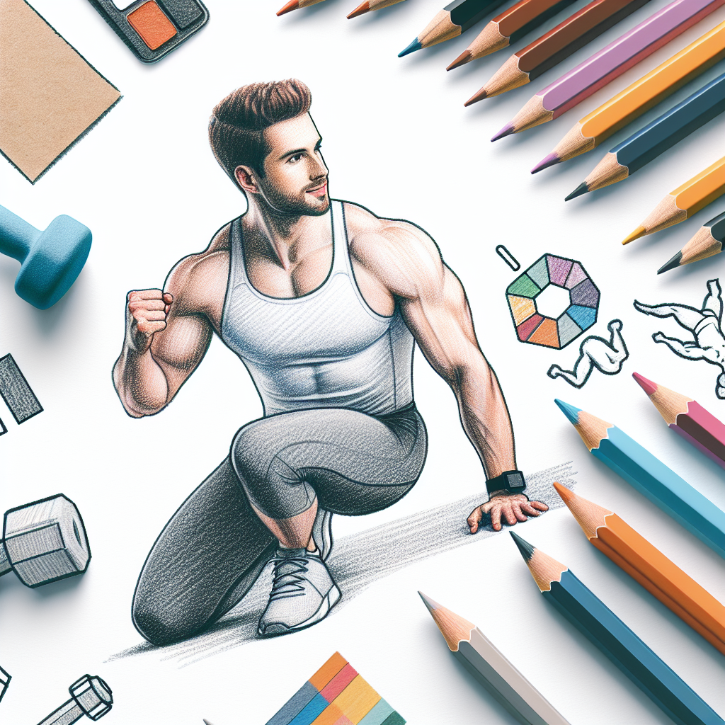 Colored-pencil illustration representing the topic: Fitness Challenges