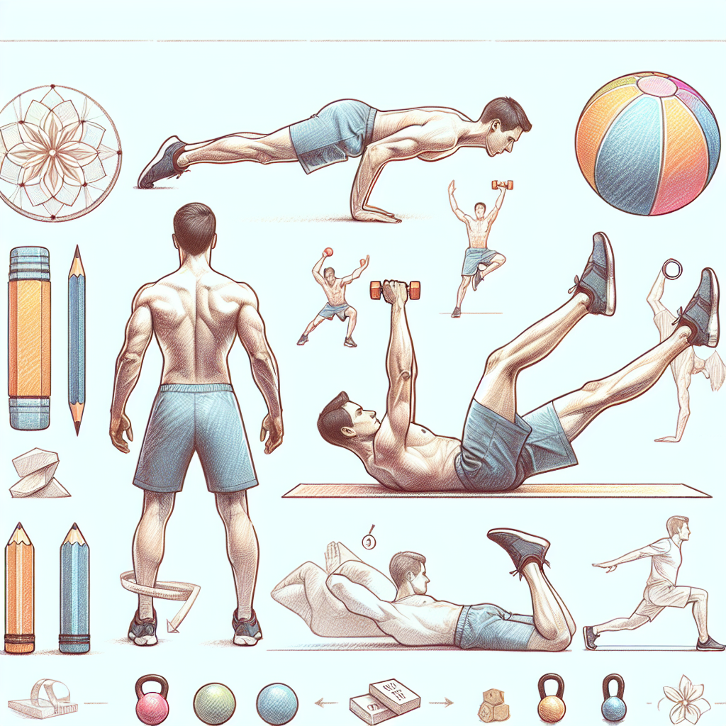 Colored-pencil illustration representing the topic: Fitness Regimens
