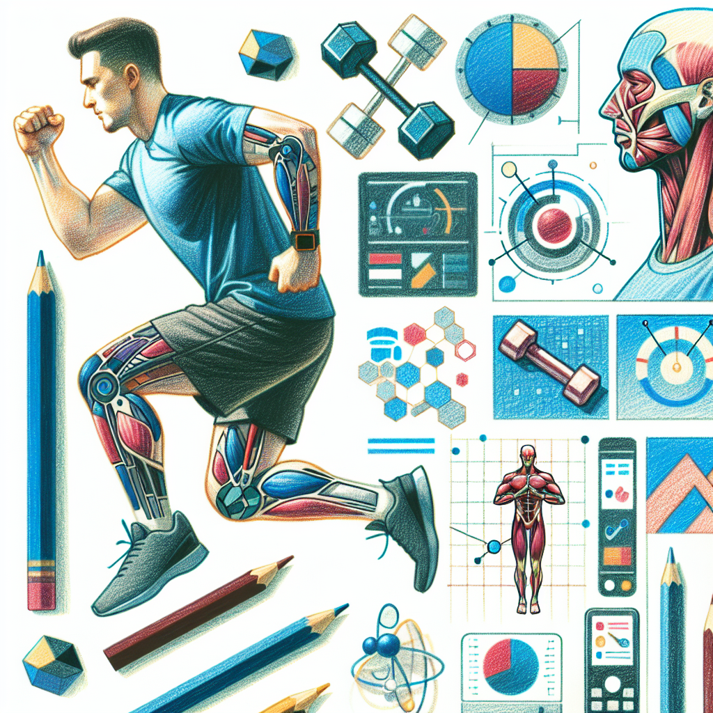 Colored-pencil illustration representing the topic: Fitness Training