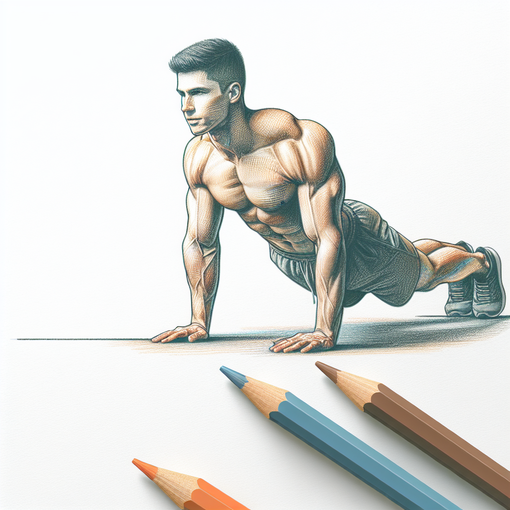Colored-pencil illustration representing the topic: Fitness Training