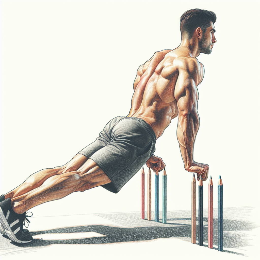 Colored-pencil illustration representing the topic: Fitness