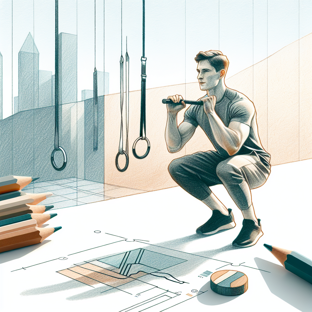 Colored-pencil illustration representing the topic: Fitness