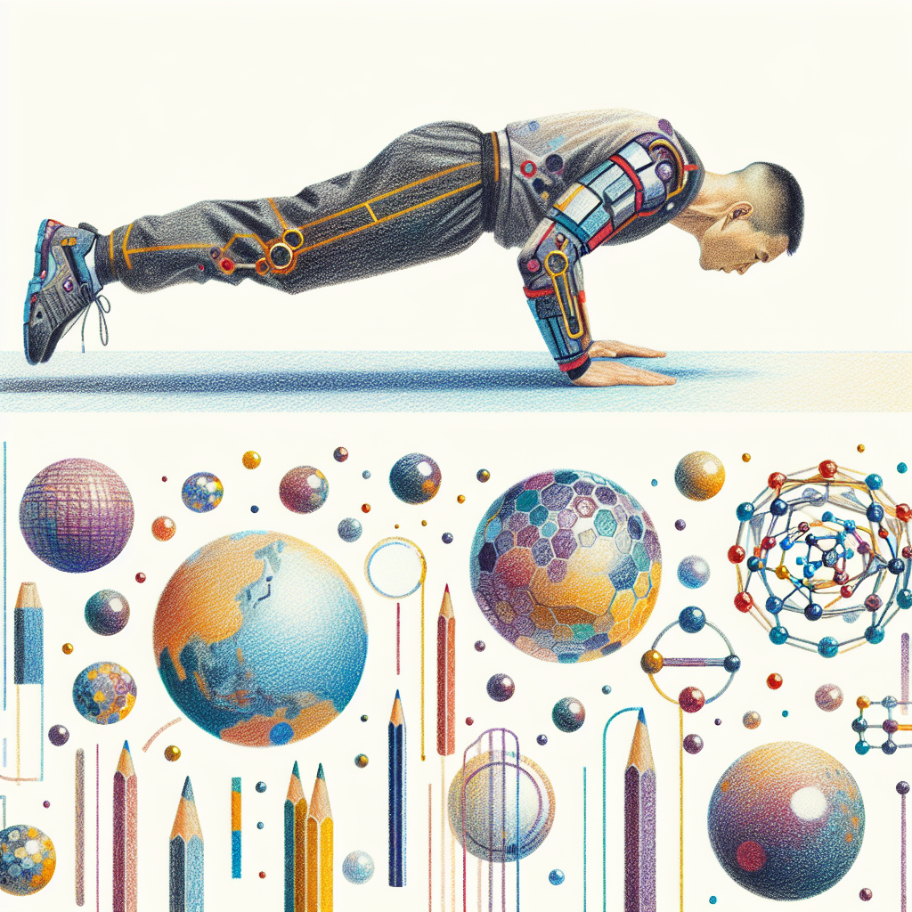 Colored-pencil illustration representing the topic: Fitness Training