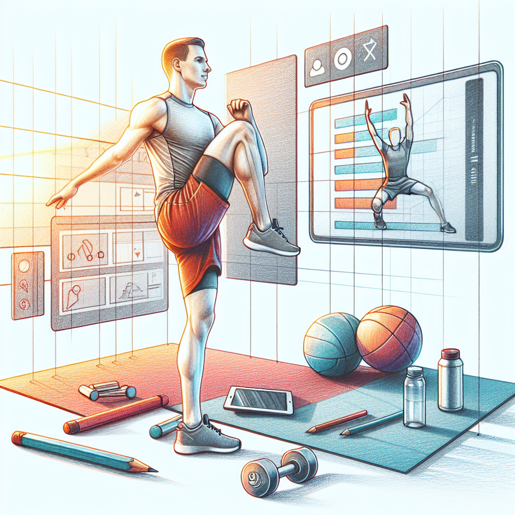 Colored-pencil illustration representing the topic: Fitness Training