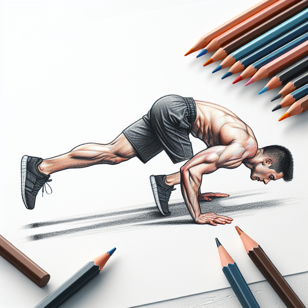 Colored-pencil illustration representing the topic: Fitness
