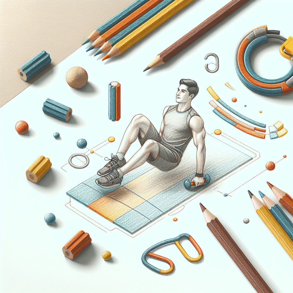 Colored-pencil illustration representing the topic: Fitness Training