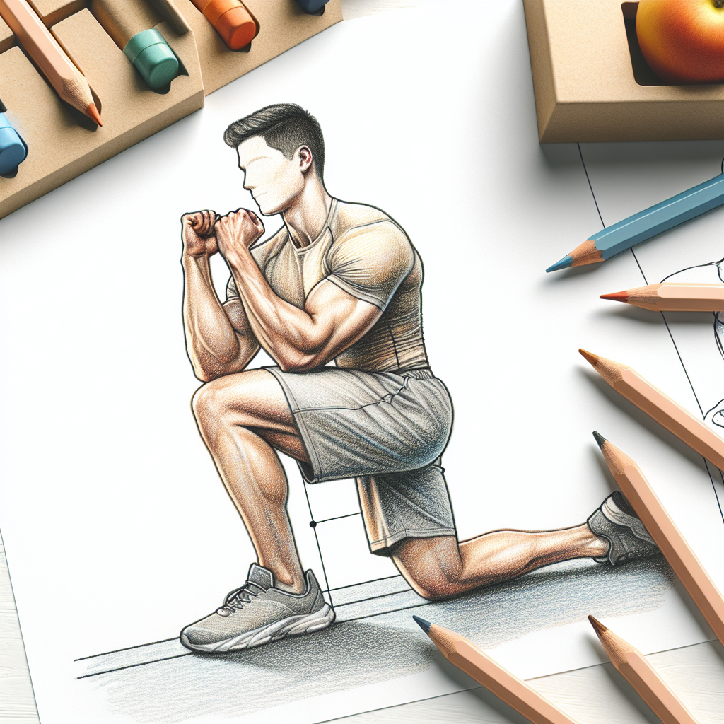 Colored-pencil illustration representing the topic: Fitness Training