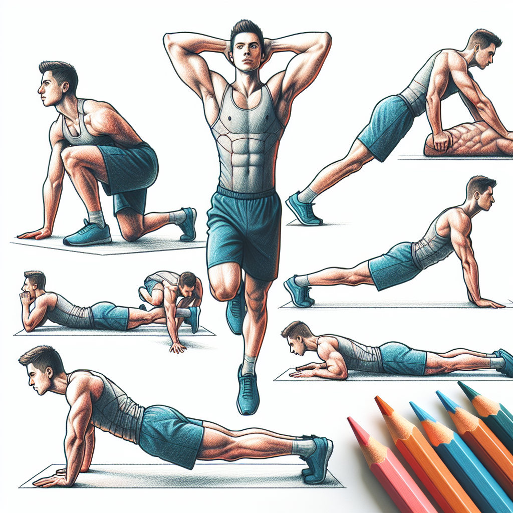 Colored-pencil illustration representing the topic: Fitness