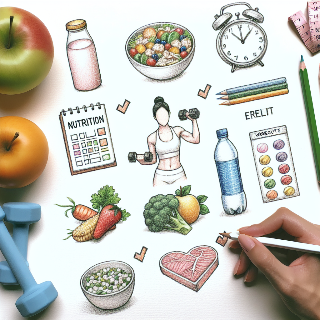 Colored-pencil illustration representing the topic: Nutrition
