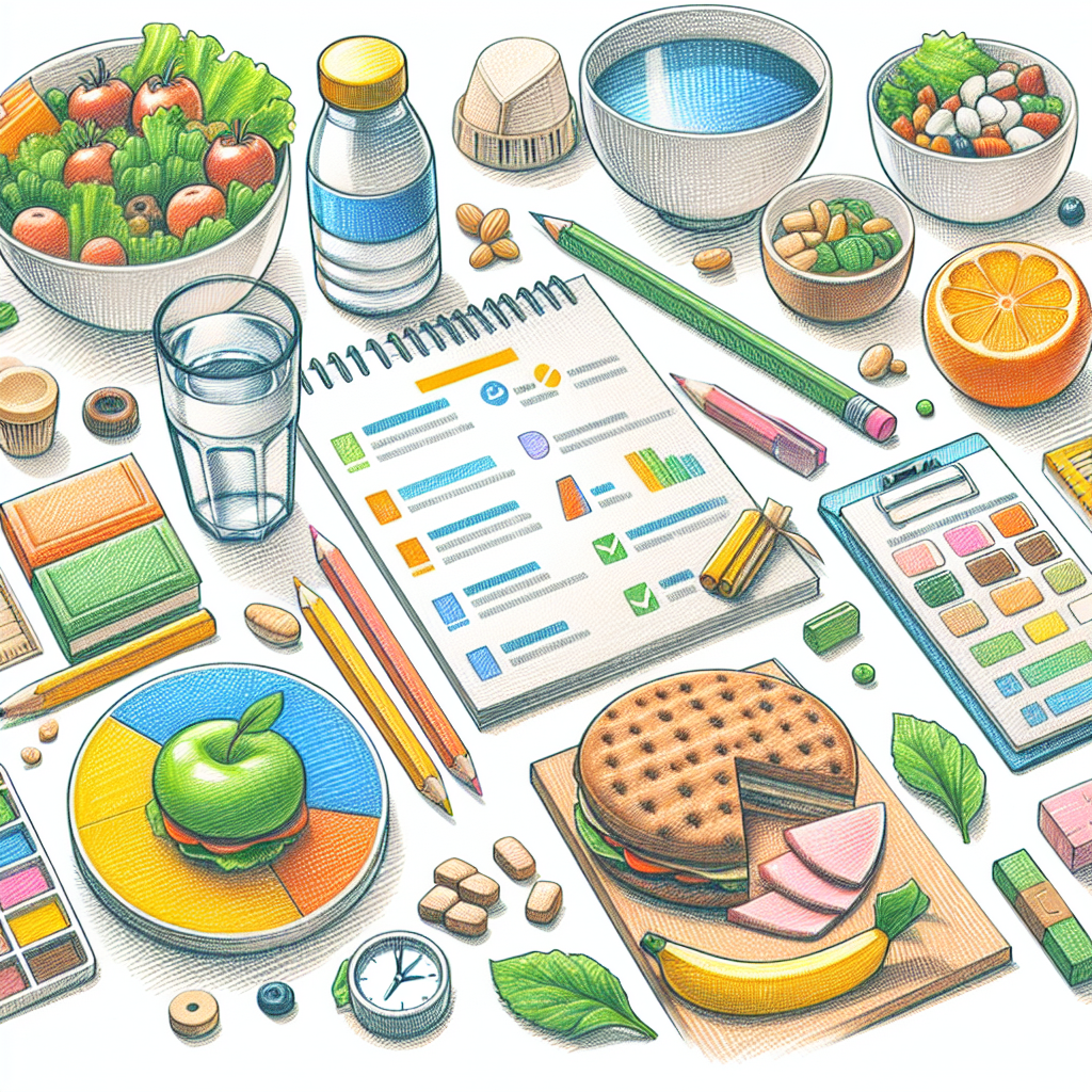 Colored-pencil illustration representing the topic: Nutrition
