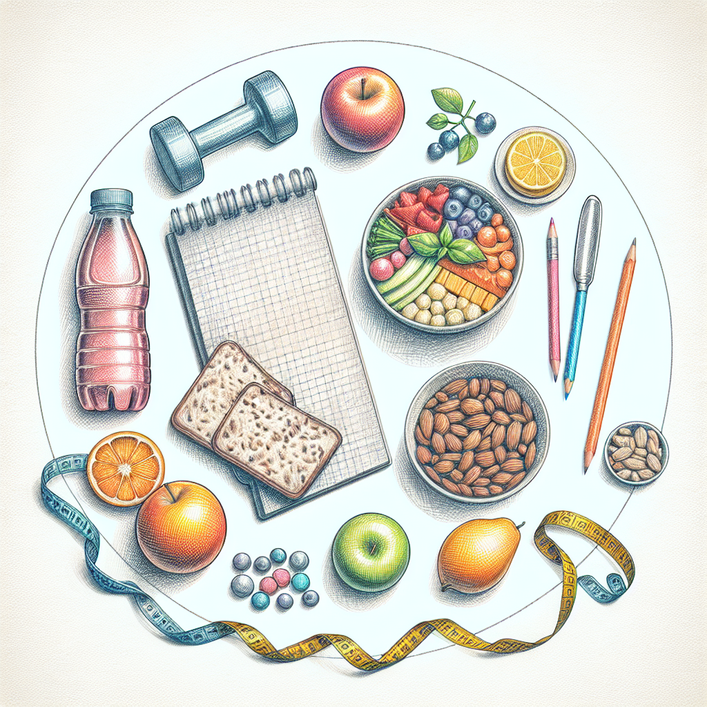 Colored-pencil illustration representing the topic: Health and Nutrition