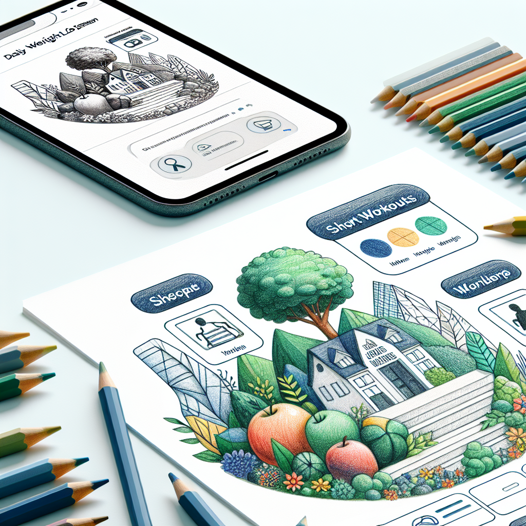 Colored-pencil illustration representing the topic: Fitness Strategies