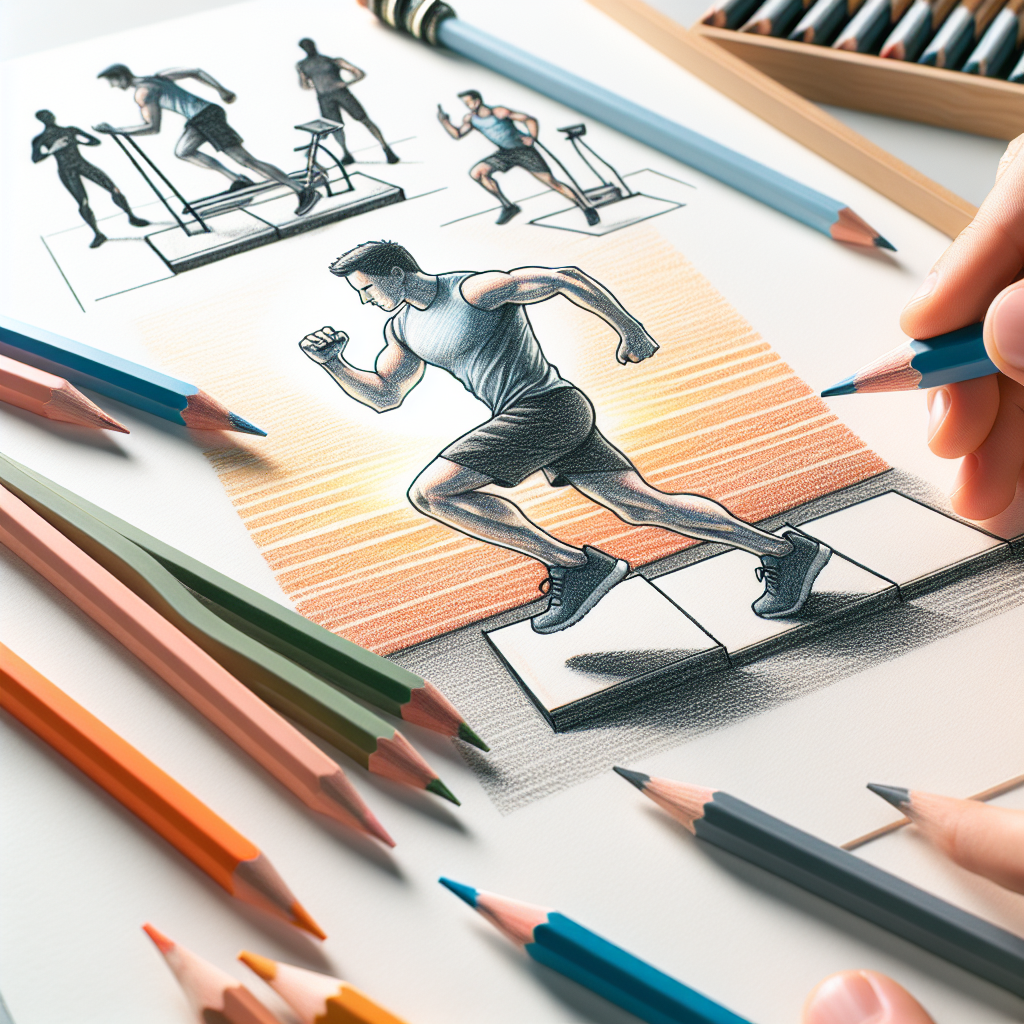 Colored-pencil illustration representing the topic: Fitness and Health