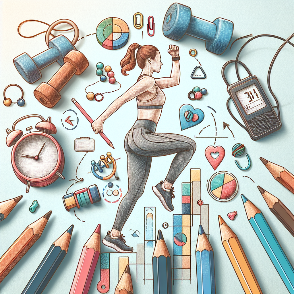 Colored-pencil illustration representing the topic: Fitness Programs