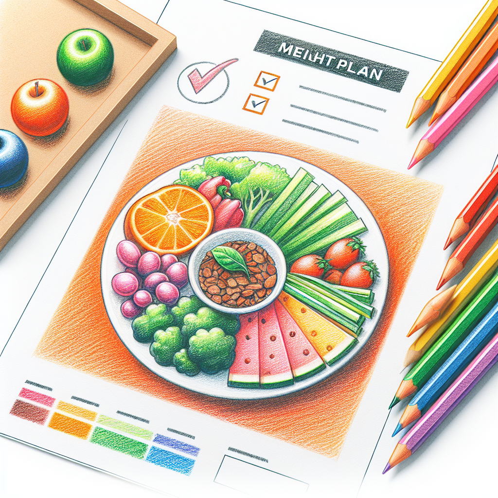 Colored-pencil illustration representing the topic: Nutrition