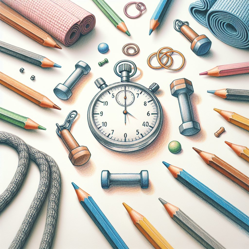 Colored-pencil illustration representing the topic: Fitness Tips