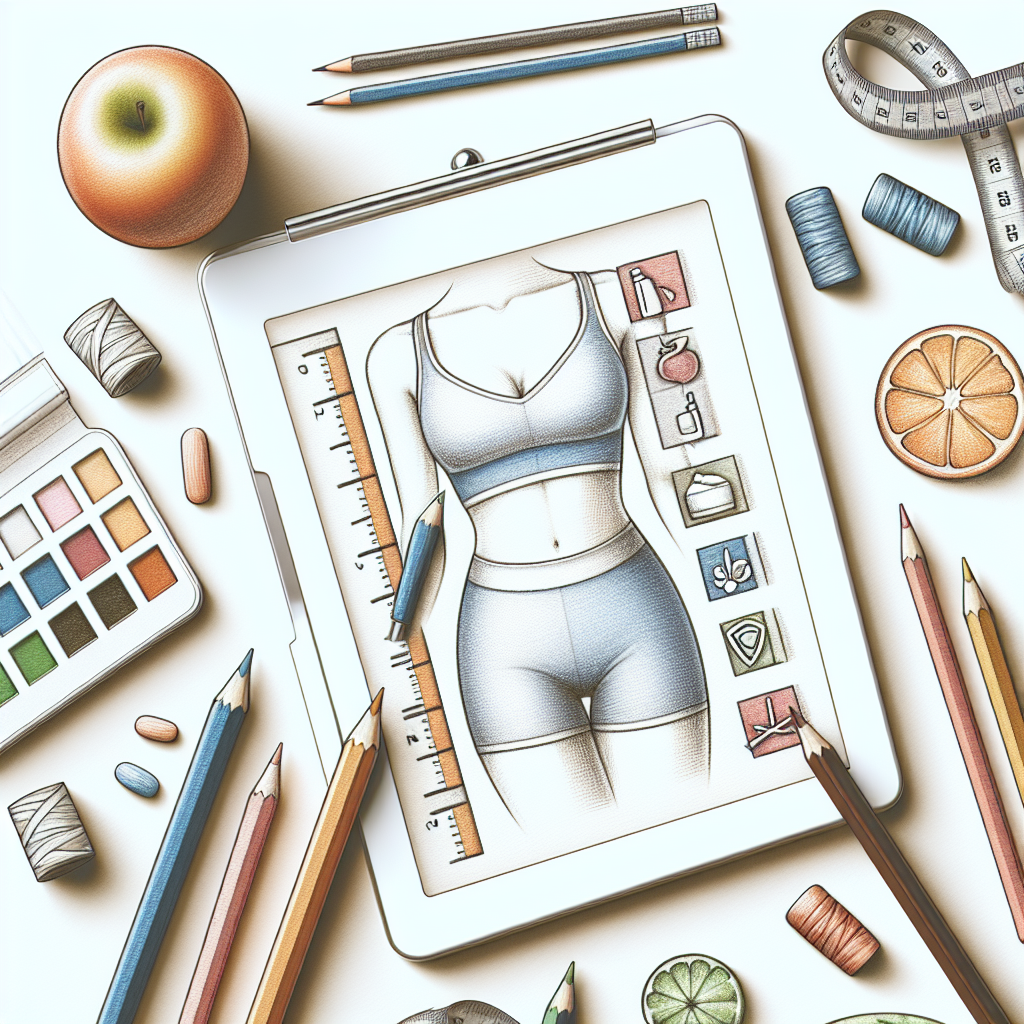 Colored-pencil illustration representing the topic: Health and Fitness