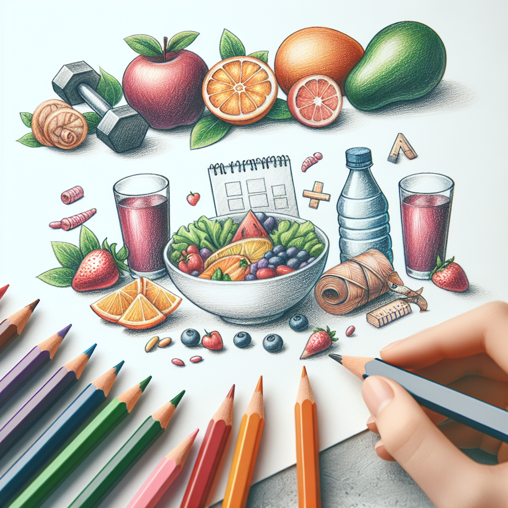 Colored-pencil illustration representing the topic: Weight Loss