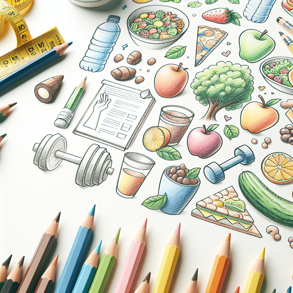 Colored-pencil illustration representing the topic: Weight Loss
