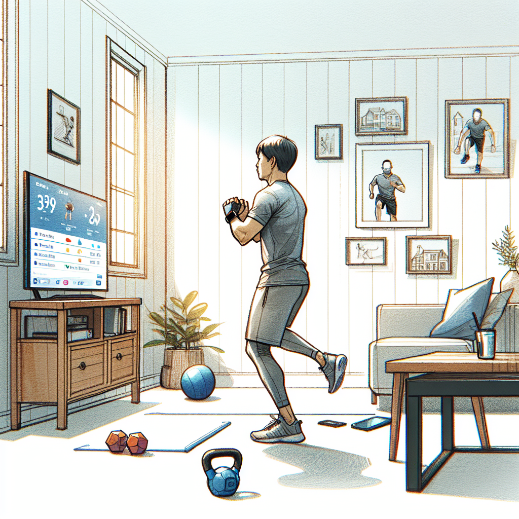 Colored-pencil illustration representing the topic: Fitness