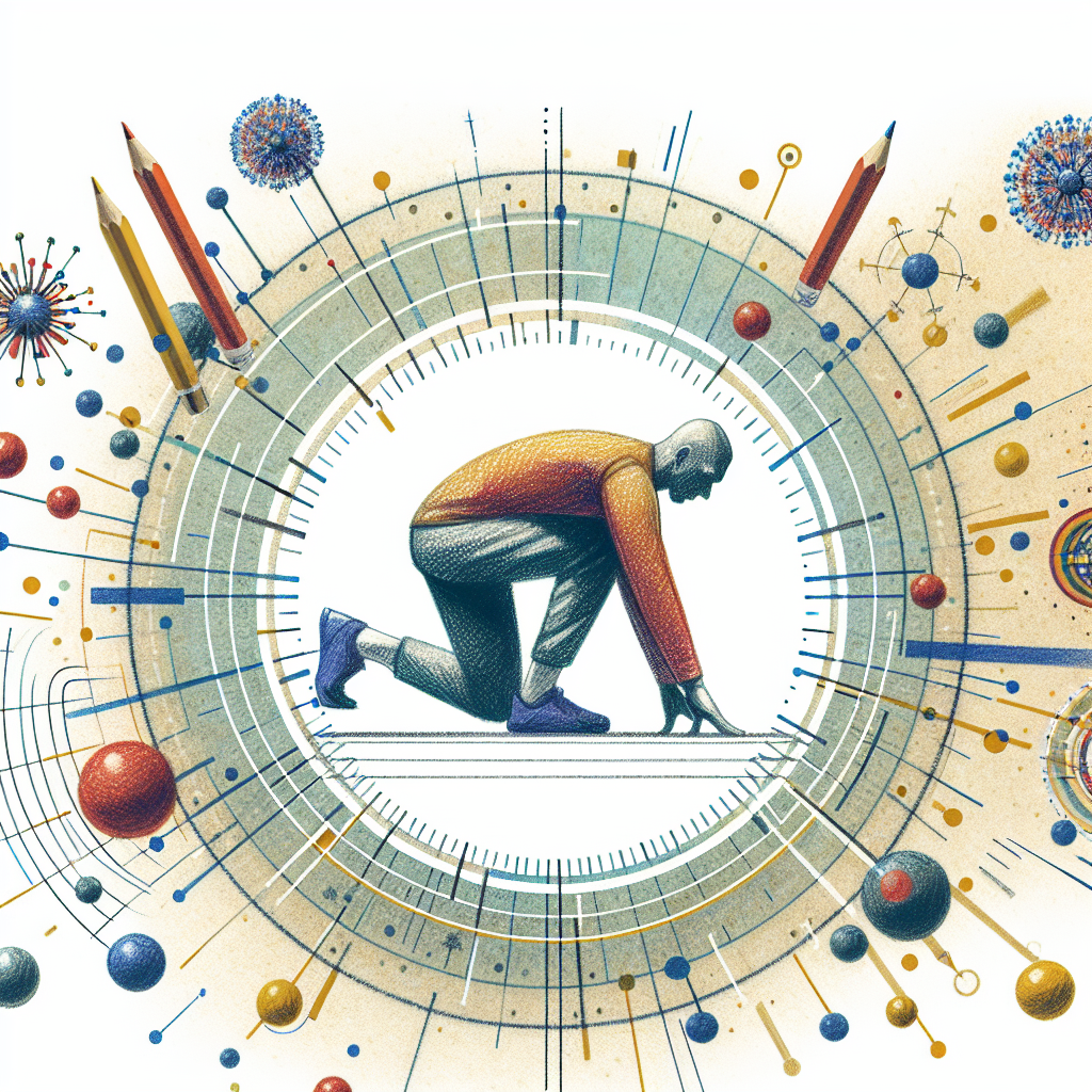 Colored-pencil illustration representing the topic: Home Fitness