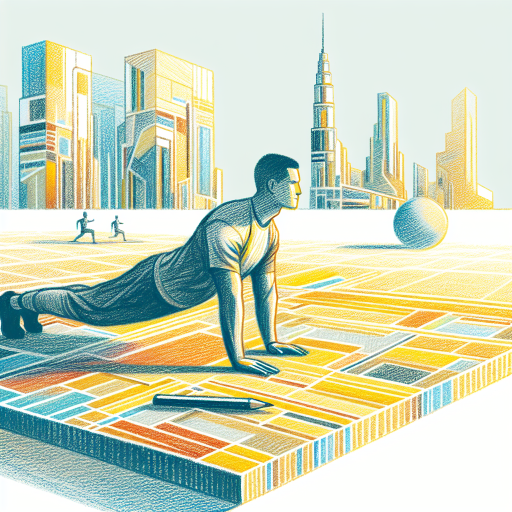 Colored-pencil illustration representing the topic: Fitness