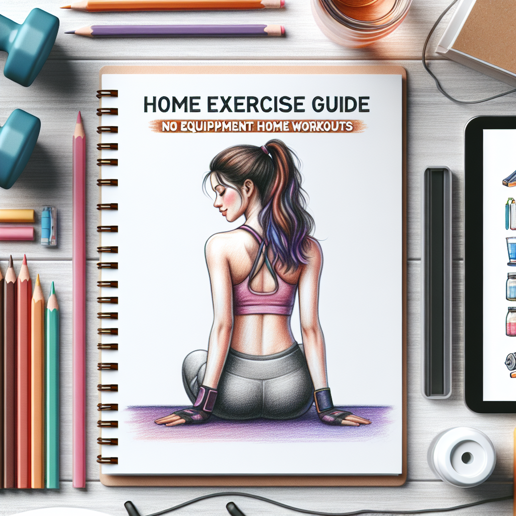 Colored-pencil illustration representing the topic: Home Workouts