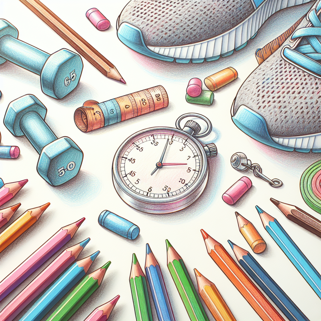 Colored-pencil illustration representing the topic: Fitness Tips