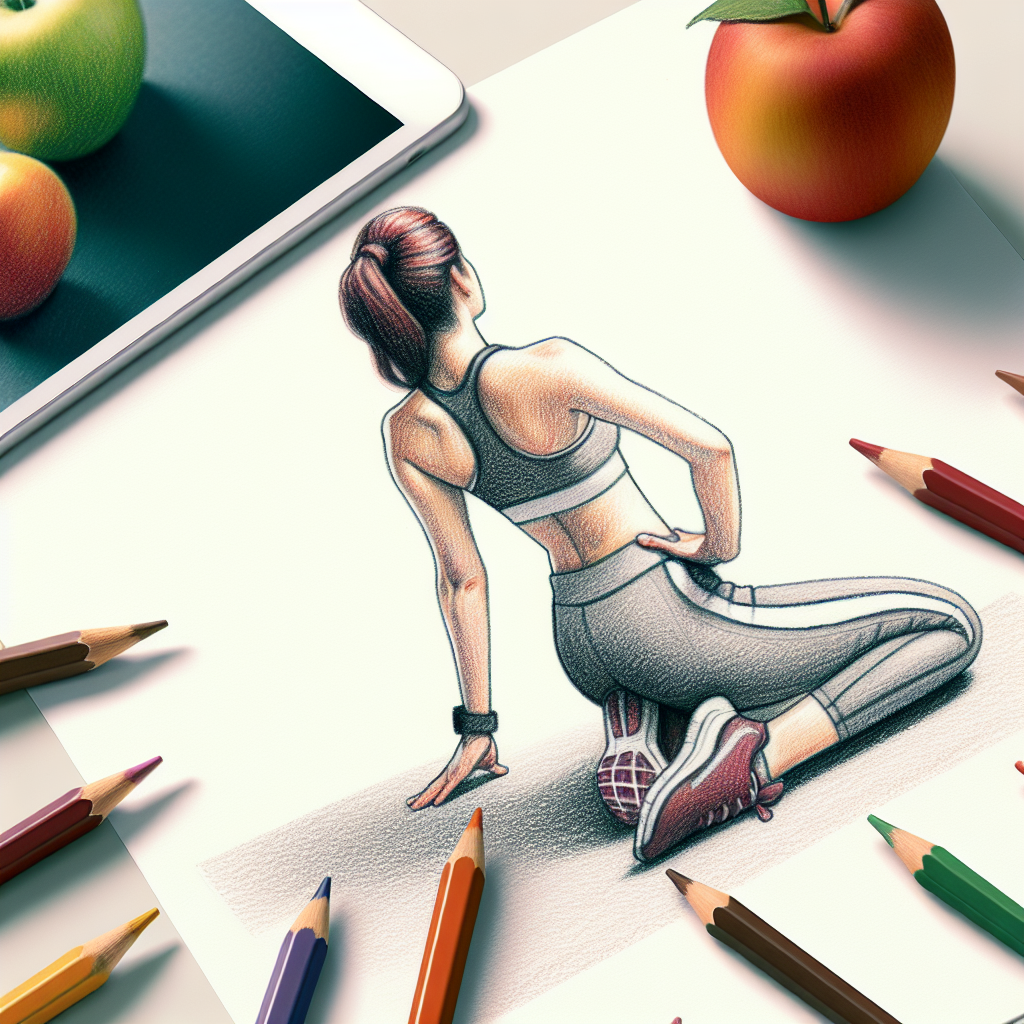 Colored-pencil illustration representing the topic: Fitness Tips