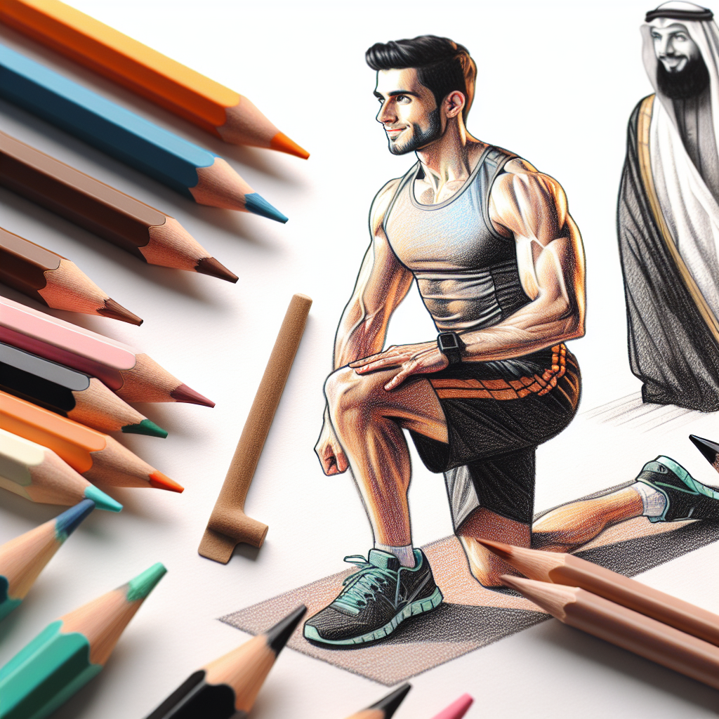 Colored-pencil illustration representing the topic: Fitness & Health