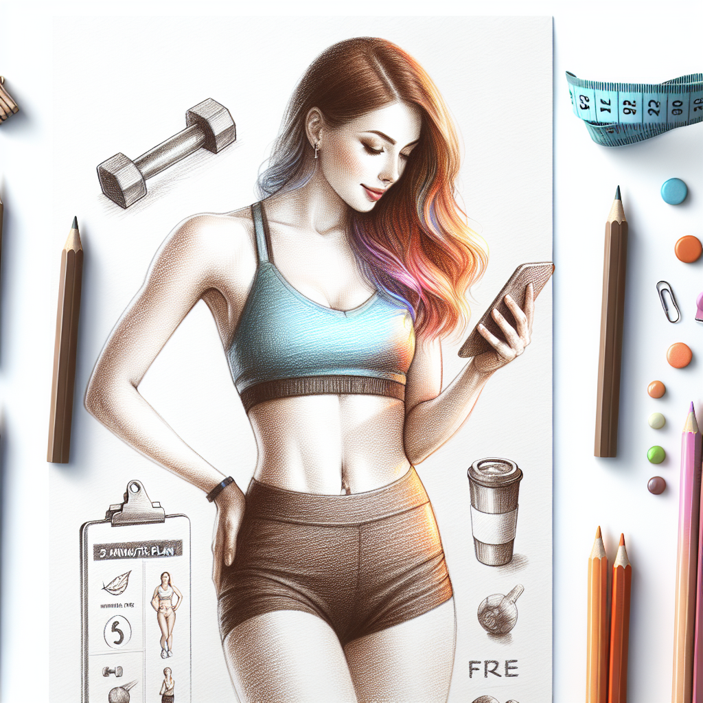 Colored-pencil illustration representing the topic: Fitness