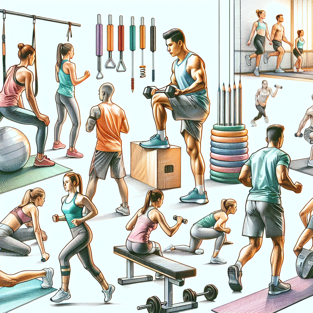 Colored-pencil illustration representing the topic: Fitness