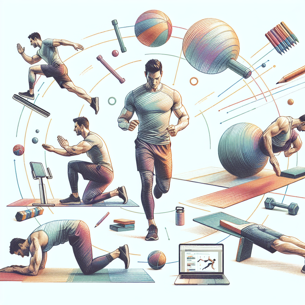 Colored-pencil illustration representing the topic: Fitness Plans