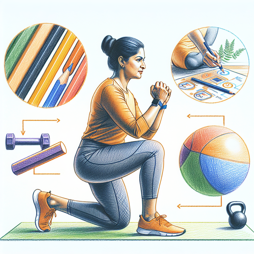 Colored-pencil illustration representing the topic: Fitness Programs