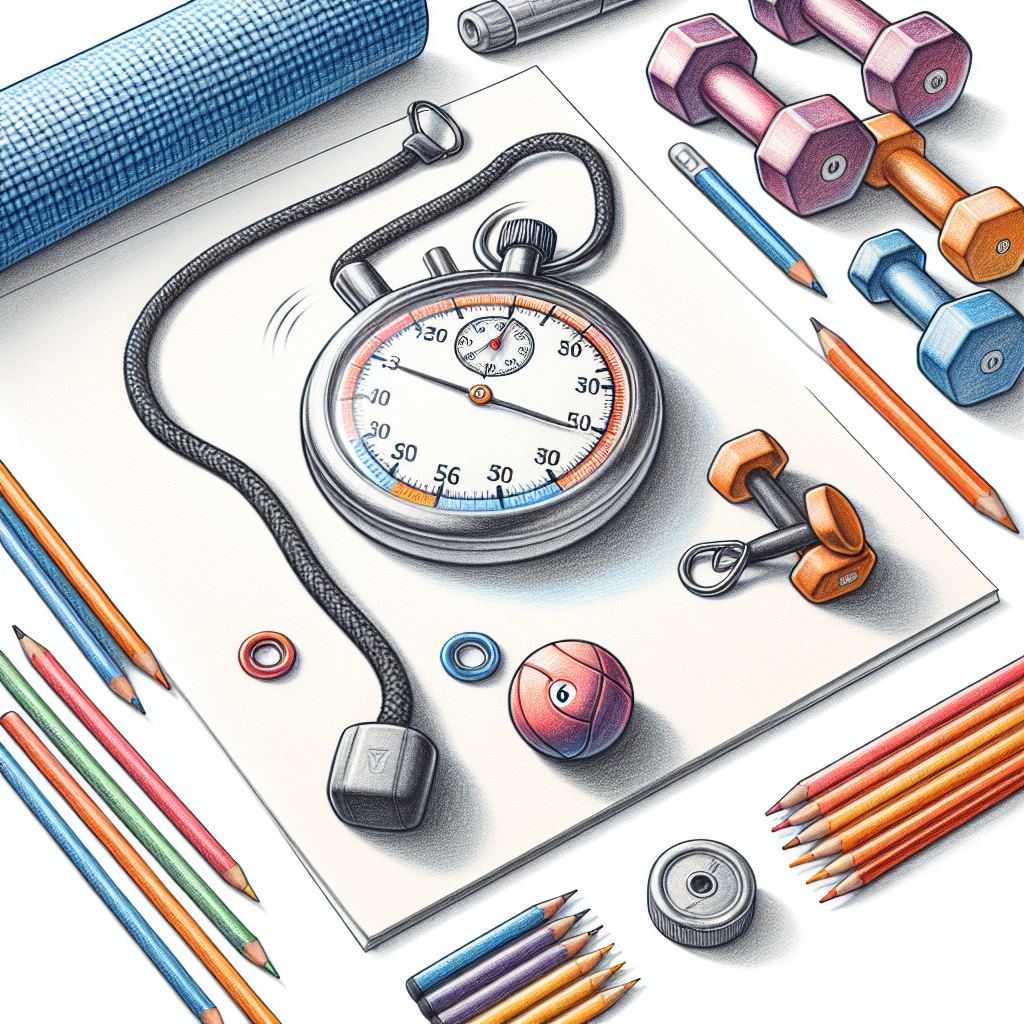 Colored-pencil illustration representing the topic: Fitness Programs