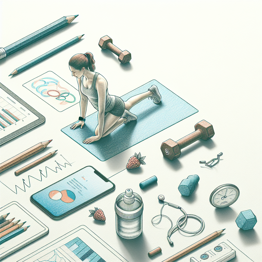 Colored-pencil illustration representing the topic: Fitness and Exercise