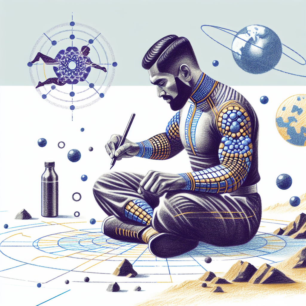 Colored-pencil illustration representing the topic: Fitness and Health
