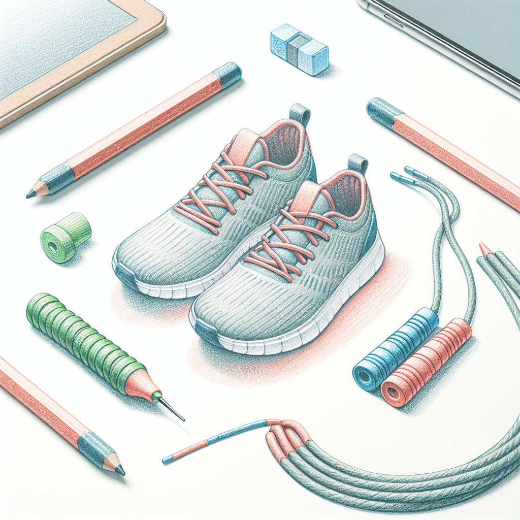 Colored-pencil illustration representing the topic: Fitness