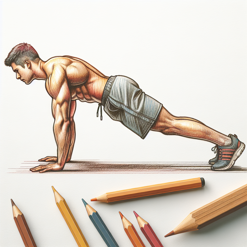 Colored-pencil illustration representing the topic: Fitness Training