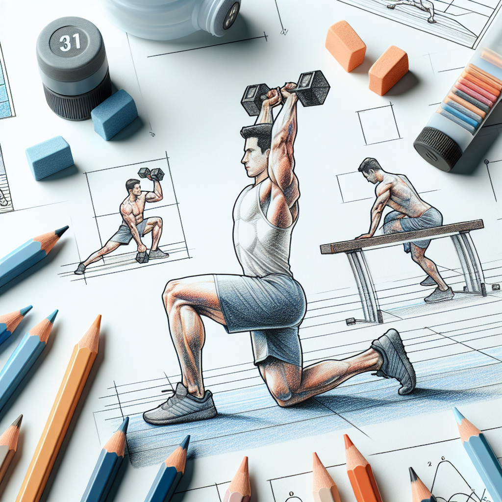 Colored-pencil illustration representing the topic: Fitness Training