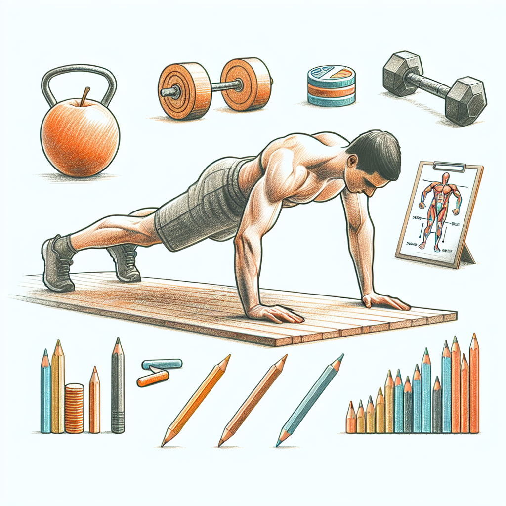 Colored-pencil illustration representing the topic: Fitness Training