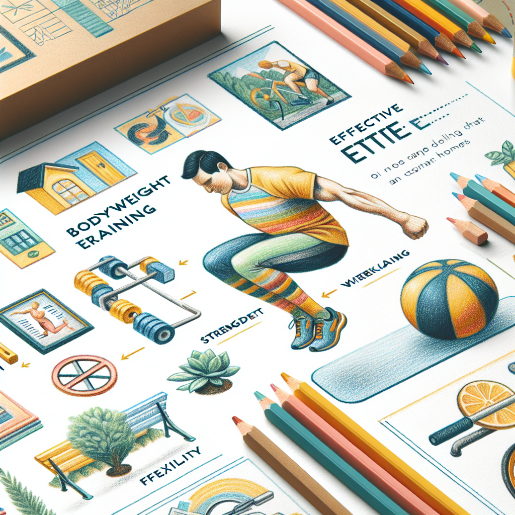 Colored-pencil illustration representing the topic: Home Workouts